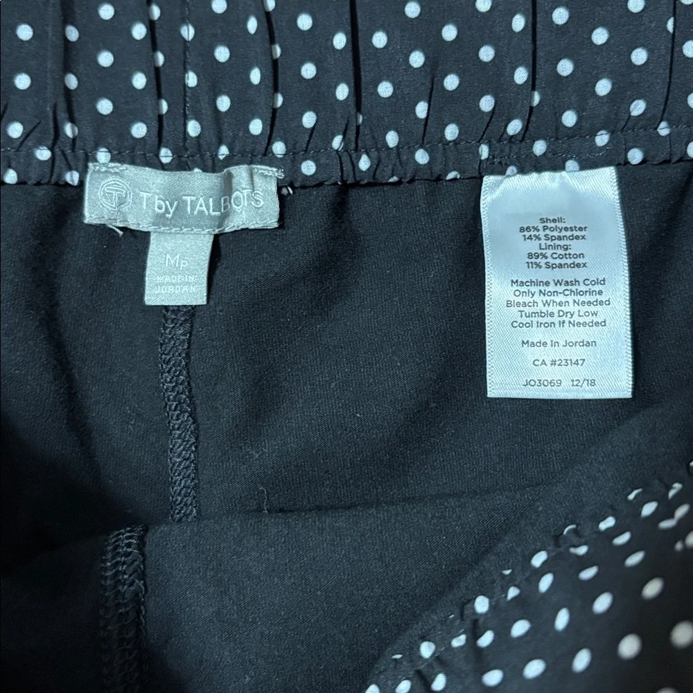 Talbots Black and White Polka Dot Skort with Zip Pockets - Picture 5 of 5